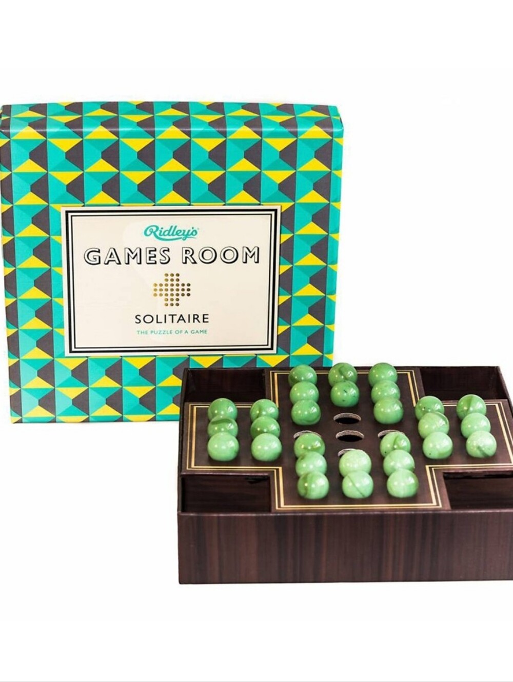 Ridley Games Room Solitaire Card Game - Teal & Yellow
